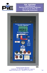 Thumbnail of document Manual - 820 Multifunction Process Calibrator